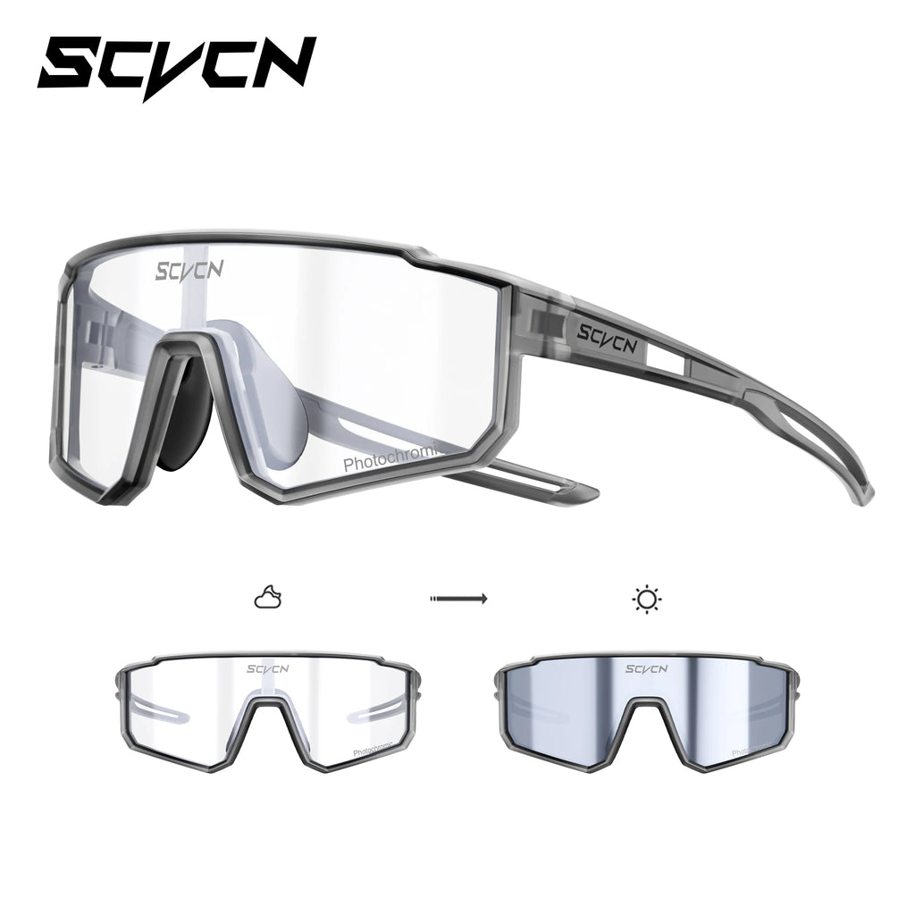 SCVCN Kids Photochromic Cycling Sunglasses UV400 TR90 Lightweight Sports Glasses for Boys and Girls Age 6–14