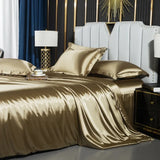 Nordic Silk Rayon Bedding Set 3/4/5 Piece Duvet Cover Bed Sheet Pillowcase Solid Luxury Twin Full Queen King Family Size thumbnail 28