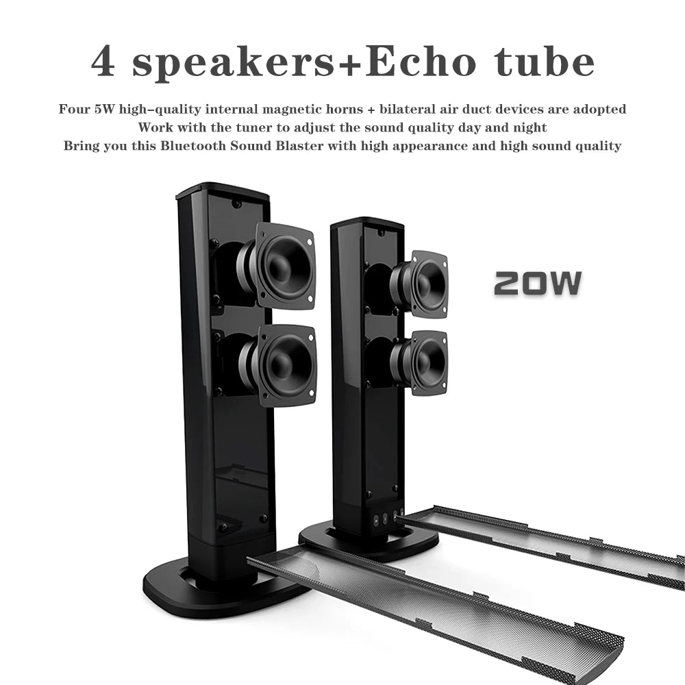 Powerful Wireless Soundbar with Subwoofer – TV, PC & Home Theater Speaker