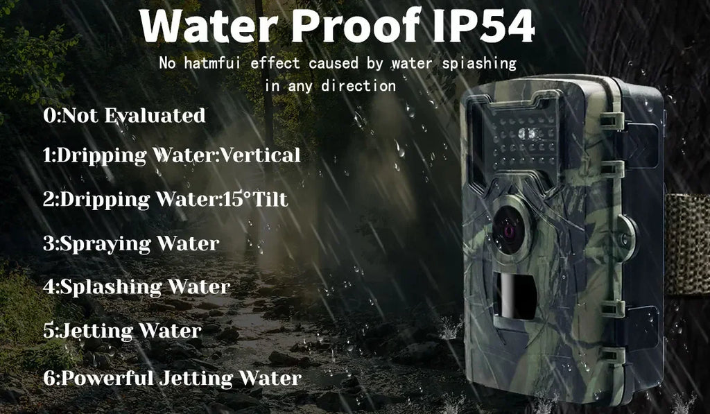36MP Wildlife Hunting Camera with 1080P Video, 120° Wide Lens, 0.3s Trigger, Night Vision, IP66 Waterproof