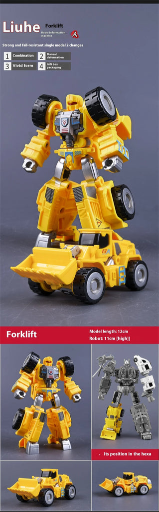 Transformation Toy Robot 6-in-1 Rescue Team Combined Alloy Robot – Birthday Gift