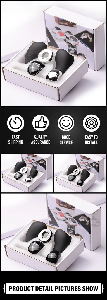 Leather Gear Shift Knob for Skoda Octavia, Superb, Fabia & Yeti 2010–2020 – DSG Side Cover Interior Accessory OEM Fit