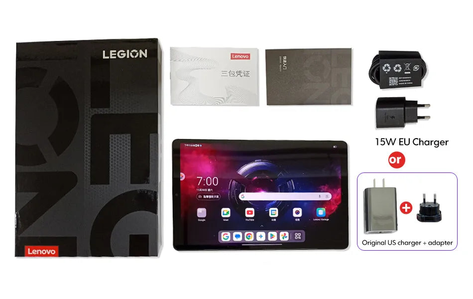 Lenovo Legion Y700 2025 Global ROM Tablet 8.8 Inch 165Hz Display Snapdragon 8 Gen 3 Octa Core 12GB/16GB RAM 256GB/512GB ROM 6550mAh Android