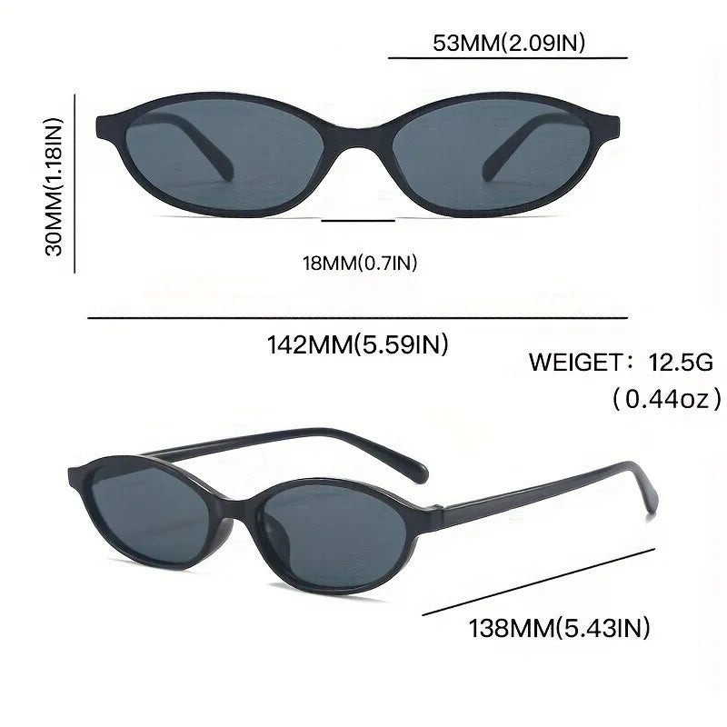 Stylish Women’s Oval Fashion Sunglasses – Small Frame UV400 Everyday Glasses