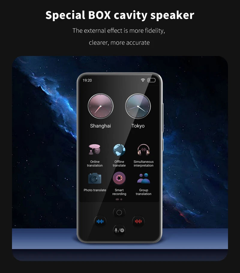 S85 Pro Smart Language Translator Device – 4” Touch Screen, 138 Languages, Offline Translation, Camera & Voice Recorder