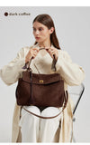 Women’s Genuine Suede Leather Large Capacity Shoulder Tote Bag Luxury Casual Handbag thumbnail 24