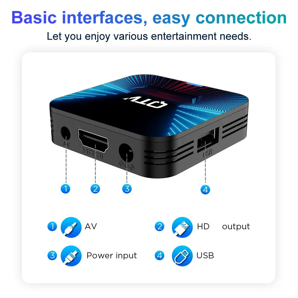 VONTAR QTV Q1 Android 10 TV Box Allwinner H313 2GB/16GB 4K Media Player Set Top Box