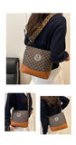 Retro M Letter Crossbody Handbag for Women – PU Leather Bucket Style Messenger Bag thumbnail 23