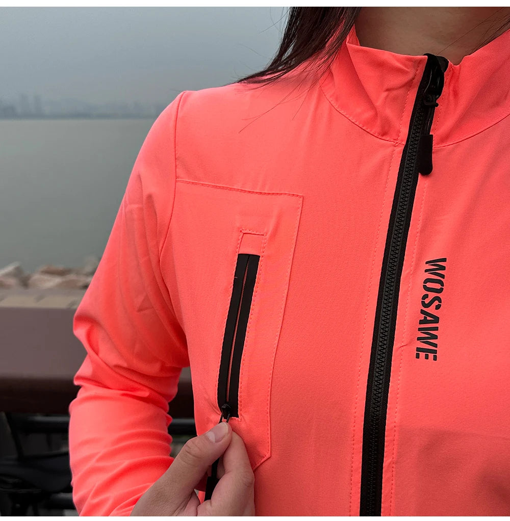 WOSAWE Women's Waterproof Cycling Windbreaker Jacket