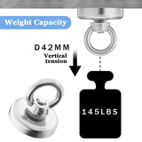 Super Strong Neodymium Fishing Magnet with Eyebolt and Countersunk Hole thumbnail 4
