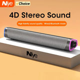 4D Computer Speaker Bar Stereo Sound Subwoofer Bluetooth Speaker for MacBook, Laptop, PC, and Music Player thumbnail 1