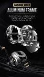 SeaSir Megacuda Baitcasting Reel – 15KG Drag, 9+1BB, 6.5:1 Gear Ratio, Deep Spool Aluminum & Carbon Jigging Reel for Saltwater Fishing thumbnail 9