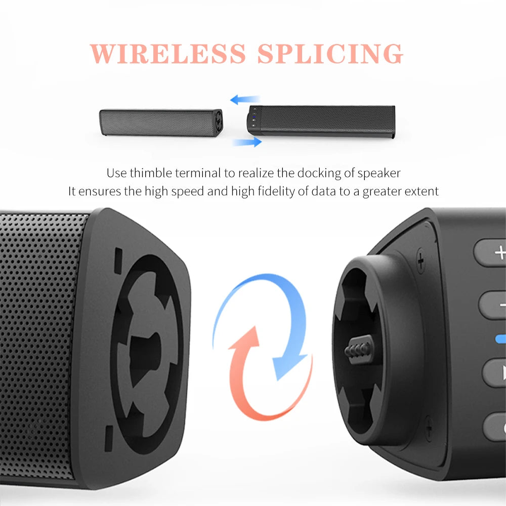Powerful Wireless Soundbar with Subwoofer – TV, PC & Home Theater Speaker