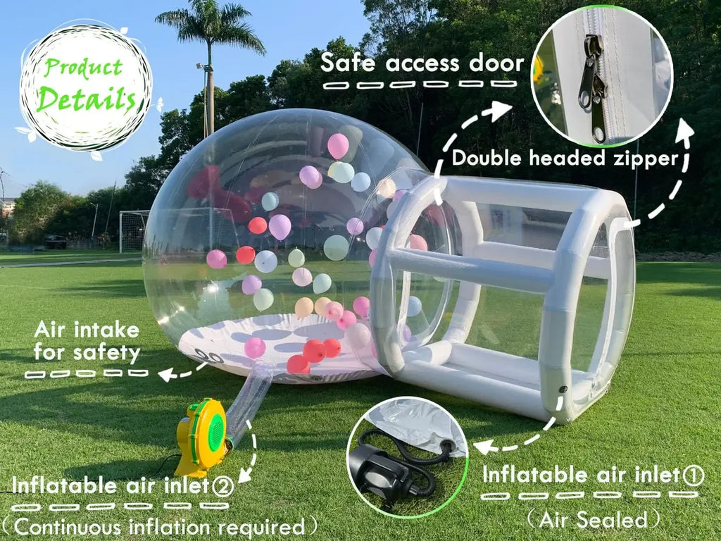Commercial White Inflatable Bounce House Bouncy Castle 10x10ft with Blower – Kids & Events
