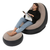 Lazy Inflatable Lounge Chair for Adults – Folding Portable Sofa with Foot Stool, Air Couch for Living Room & Bedroom thumbnail 10