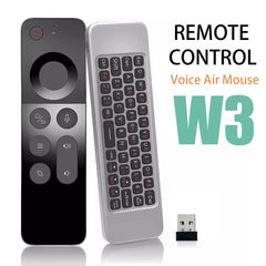 Universal W3 Voice Remote Control Air Mouse with Wireless Keyboard for Android TV Box & PC