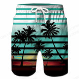 Kids 3D Coconut Tree Surfing Board Shorts – Boys & Girls Beach Swim Trunks thumbnail 9