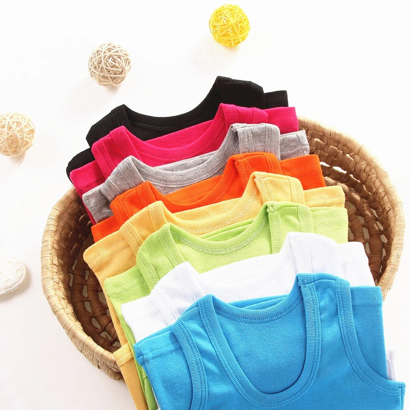 Kids Summer Vests – Boys & Girls Cotton Sleeveless Tank Tops (Ages 2–12)
