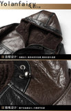 Men’s Natural Sheepskin Leather Jacket with Real Fur Hood – Winter Wool Lined Fur Coat thumbnail 26