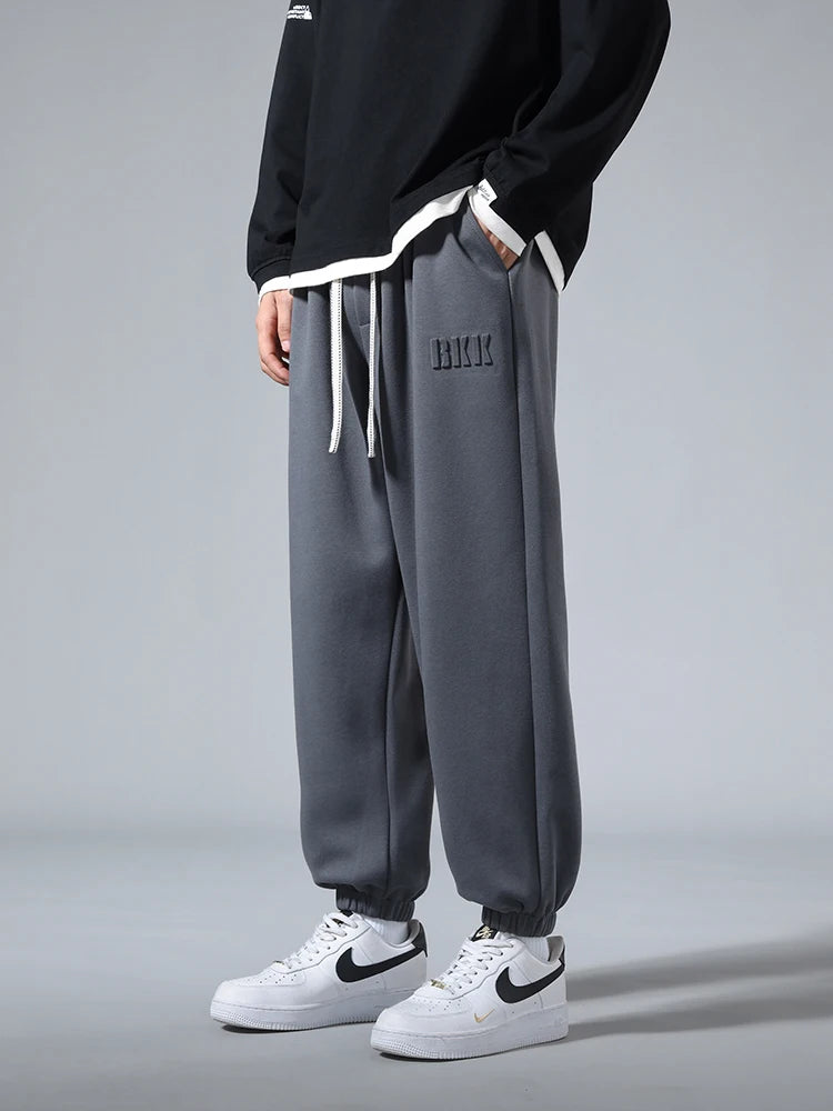 Men’s Big Size Hip Hop Jogger Sweatpants 6XL–8XL Loose Fit Cotton Blend Pants