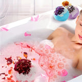 Handmade Bath Bomb Set with Essential Oils and Sea Salt – Moisturizing & Skin Peeling Bubble Ball Gift thumbnail 9