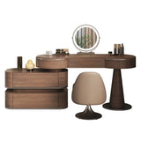 Luxury Modern Bedroom Dressing Table with Mirror, Makeup Stool, and Storage Drawers thumbnail 5