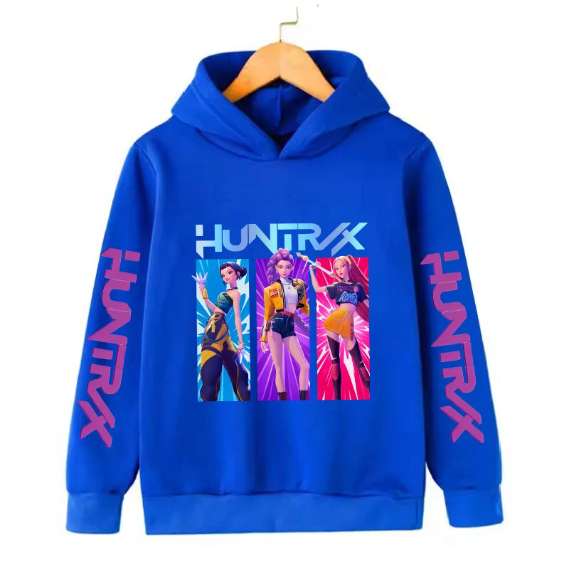 2026 Kids Kpop Demon Hunters Hoodie – Cute Tiger Harajuku Sweatshirt for Boys & Girls