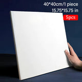 5pcs White Blank Square Artist Canvas Wooden Frame Cotton Boards for Oil, Acrylic & Watercolor Painting thumbnail 21