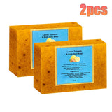 Organic Lemon Turmeric Kojic Acid Soap 100g – Brightening Facial Cleanser for Dark Spots thumbnail 15