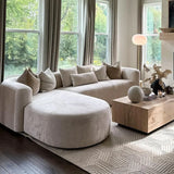 European Minimalist Luxury Living Room Sofa - Comfortable L-Shaped Velvet Sectional for Small Apartments thumbnail 3
