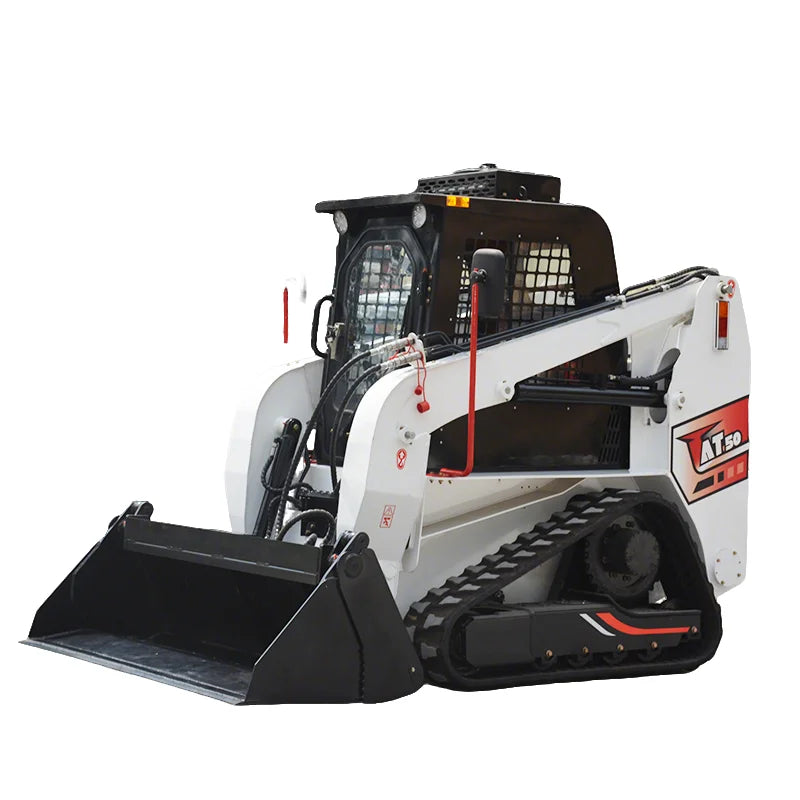 Customized Mini Skid Steer Loader with Snow Blower – Track Type, Enclosed Cab, 24HP CE EPA Certified