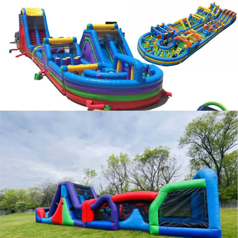 Inflatable Obstacle Game for Outdoor Fun – Safe & Durable Family Sports Playground