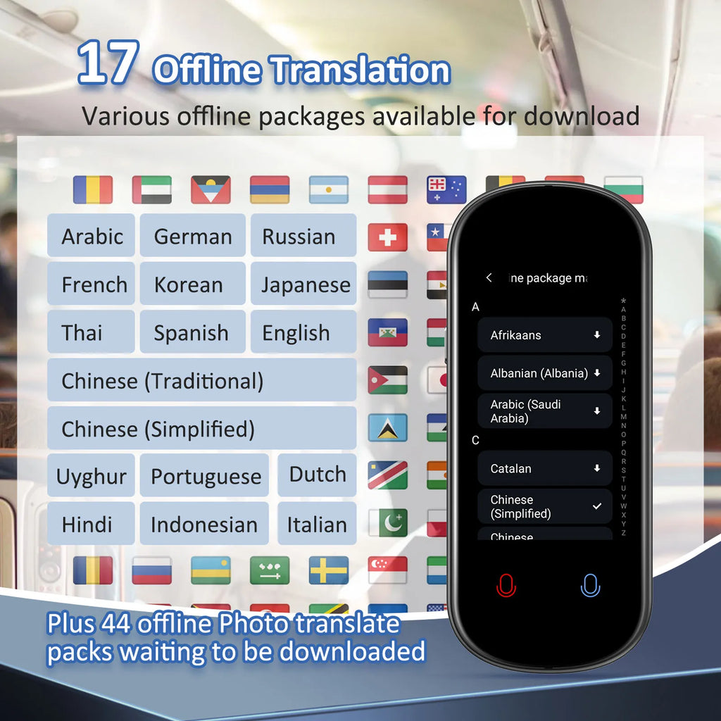 Z2 Instant AI Voice Translator 3.1” Touch Screen Portable Real-Time Translator with Recording & Photo for Travel, Learning, and Meetings