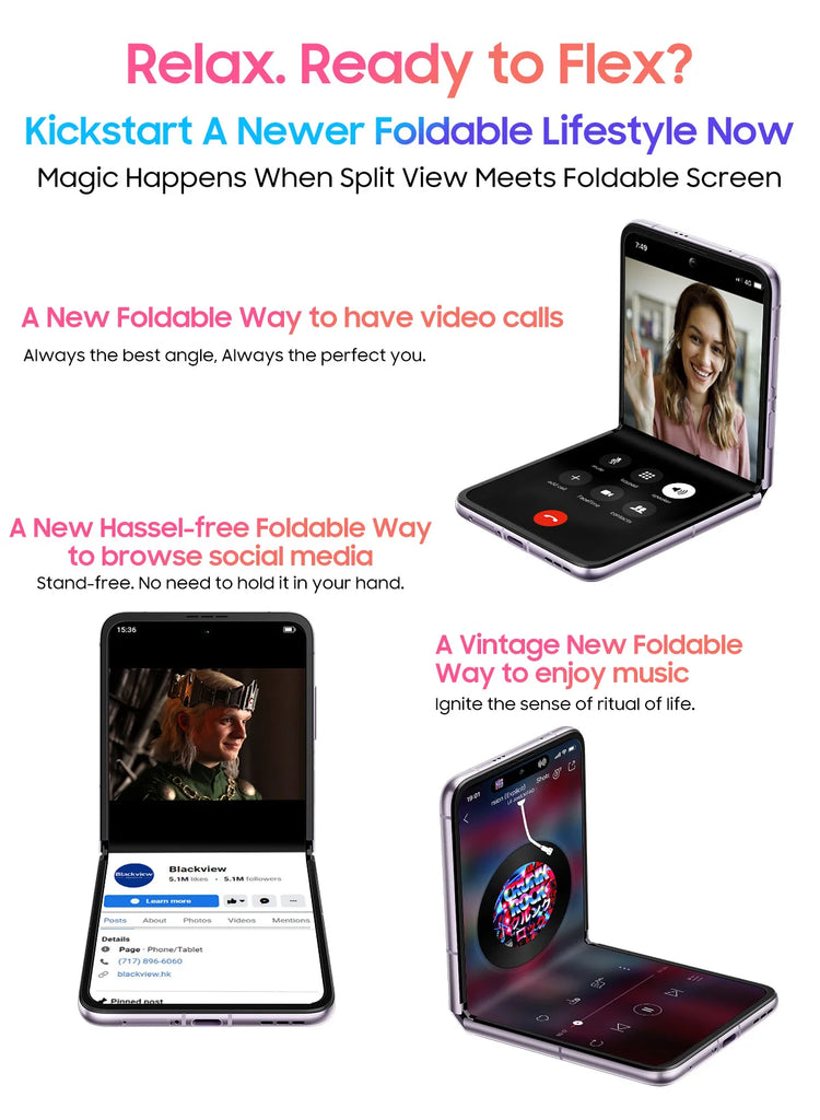World Premiere 2025 Blackview HERO 10 Foldable Smartphone 6.9" AMOLED, 12GB RAM, 256GB Storage, 108MP Camera, 4000mAh
