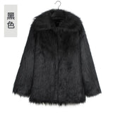 Men’s Faux Fox Fur Jacket Coat – Thick Shaggy Winter Outerwear thumbnail 19