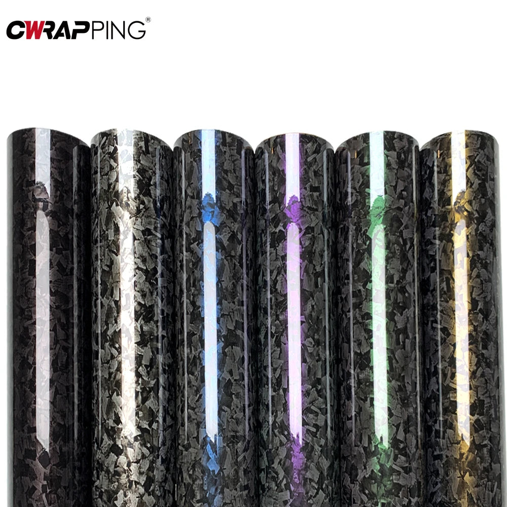 Carbon Fiber Vinyl Wrap Film Waterproof Glossy Self Adhesive Car Sticker Roll 150cm PVC Auto Body Protection Decal