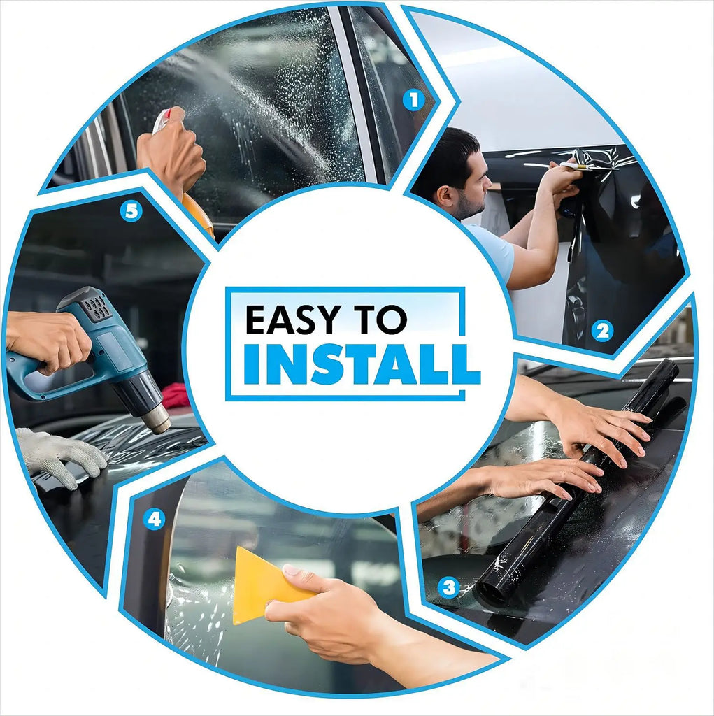 50cm x 3m / 10m Car Window Tint Film Privacy Vinyl Sunshade UV Protection Solar Glass Cover