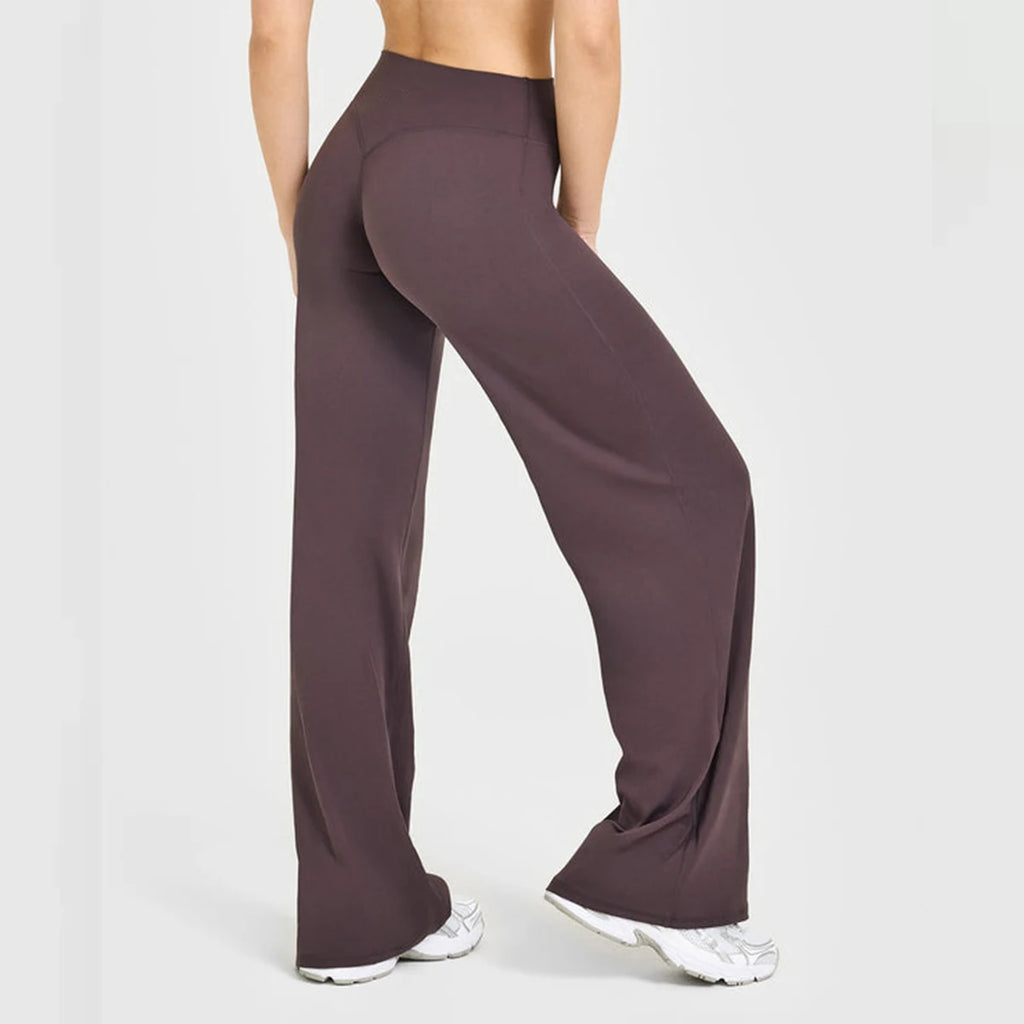 Women’s Flared Yoga Leggings – High-Waist Seamless Wide-Leg Fitness Pants