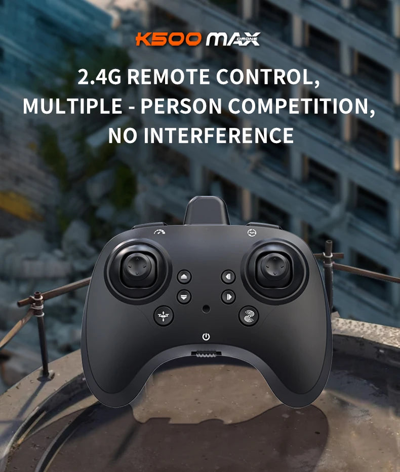 K500 MAX 2.4G Remote Control Fighter Jet Drone with Screen & 360° Rolls