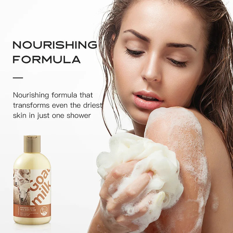 Goat Milk Body Wash for Sensitive Skin – Moisturizing, PH-Balancing Cleanser with Herb Complex, 250ml
