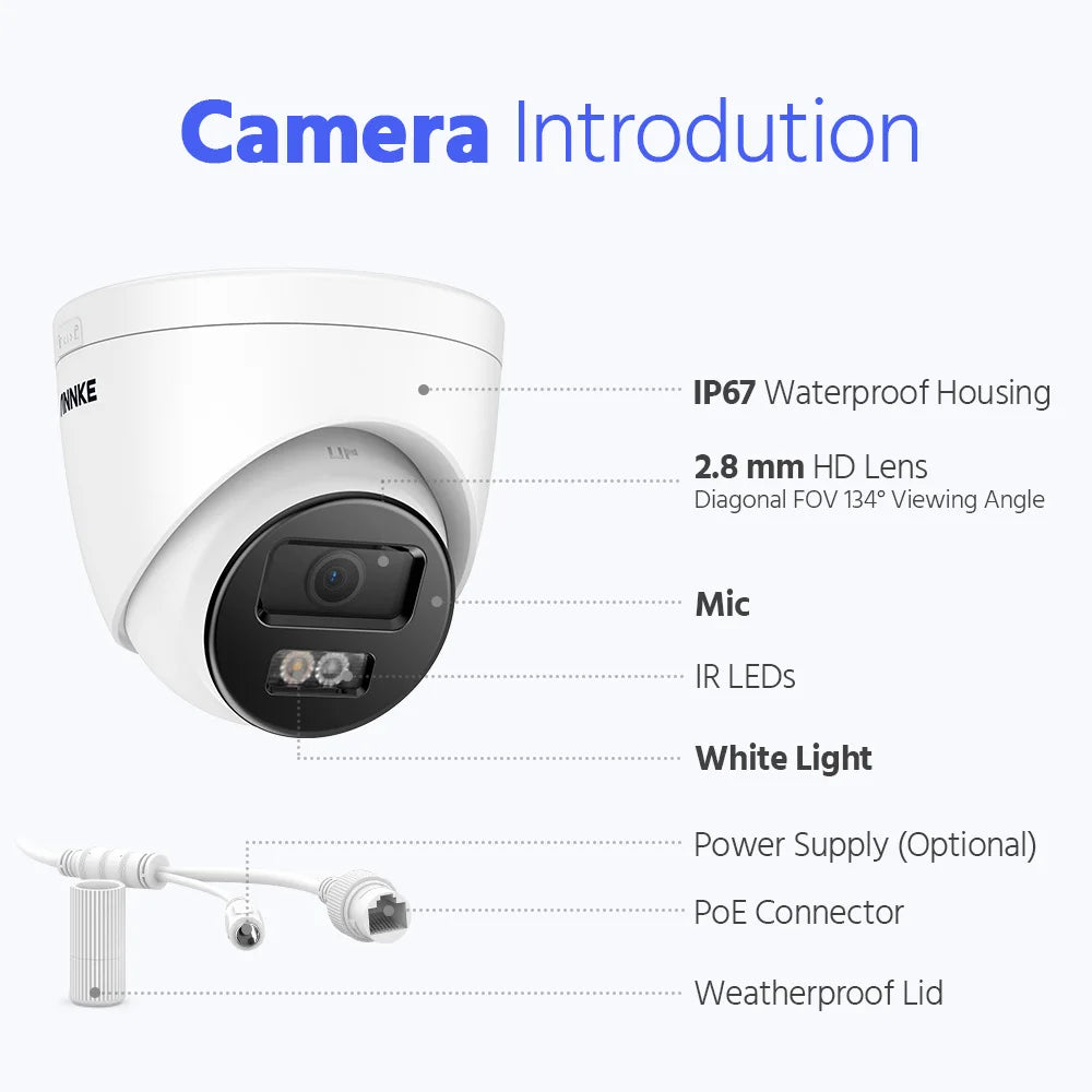 ANNKE 12MP Smart Dual Light 8CH PoE Security Camera Kit – 8 Outdoor CCTV Cameras with NVR