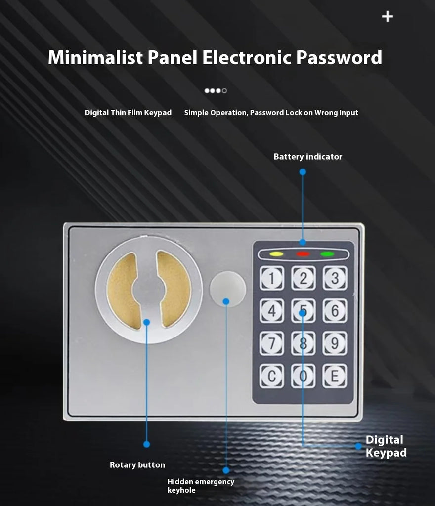 Electronic Digital Keypad Lock Safe – All Steel Security Box for Home & Office