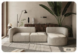 European Minimalist Luxury Living Room Sofa - Comfortable L-Shaped Velvet Sectional for Small Apartments thumbnail 13