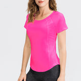 Women’s Breathable Quick-Dry Yoga Top – Short Sleeve Fitness & Workout T-Shirt thumbnail 4