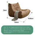 MOMO Caterpillar Single Recliner Lazy Sofa Wabi-Sabi Style Fabric Lounge Chair 78x103cm thumbnail 23