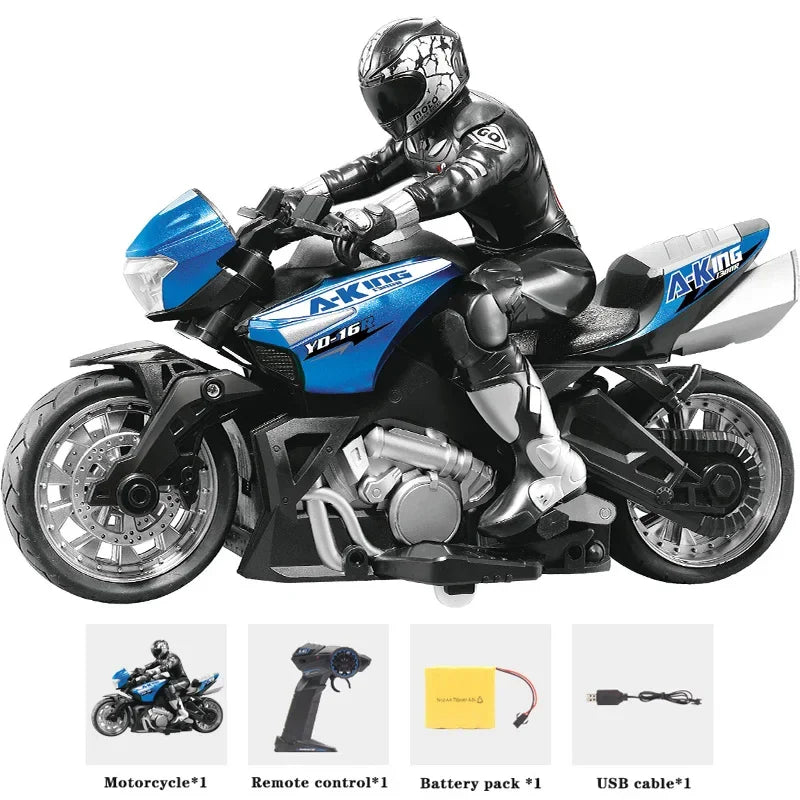 High-Speed Remote Control Stunt Motorbike 360° Rotation Drift RC Motorcycle Toy for Kids
