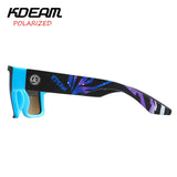 KDEAM Classic Square Polarized Sports Sunglasses UV400 Windproof Outdoor Fishing Driving Shades for Men KD093 thumbnail 4