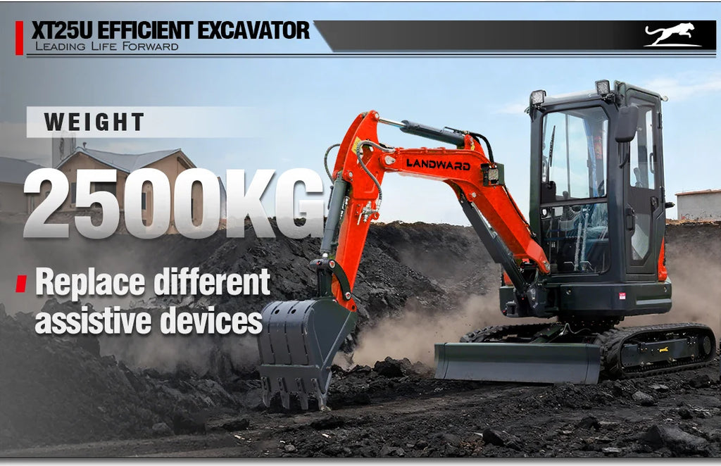 LANDWARD CE Euro 5 Mini Excavator 3.5 Ton with Kubota Engine – Customizable Home & Farm Crawler Excavator
