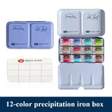 12 Color White Night Solid Watercolor Set 2.5ML Artist Travel Paint Box – Portable Layered Water Color Kit thumbnail 11