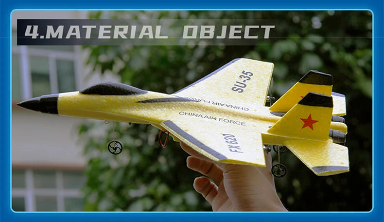 RC Foam Aircraft SU-35 Fighter Plane 2.4G Remote Control Glider for Kids and Adults